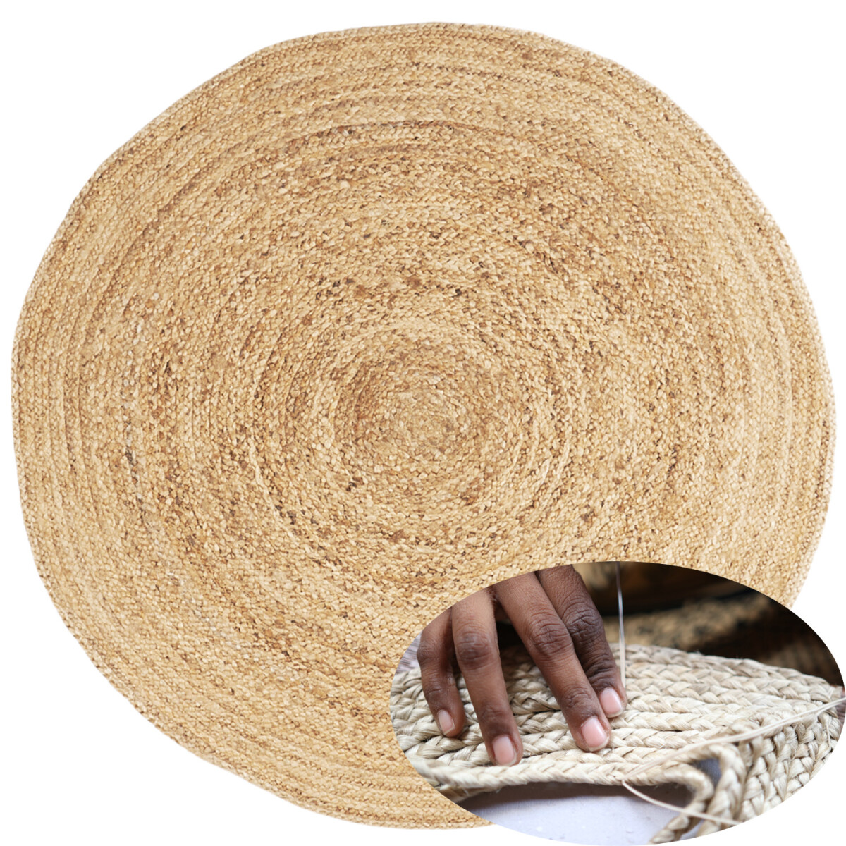 Tapis rond en jute tressé Abril 120 cm