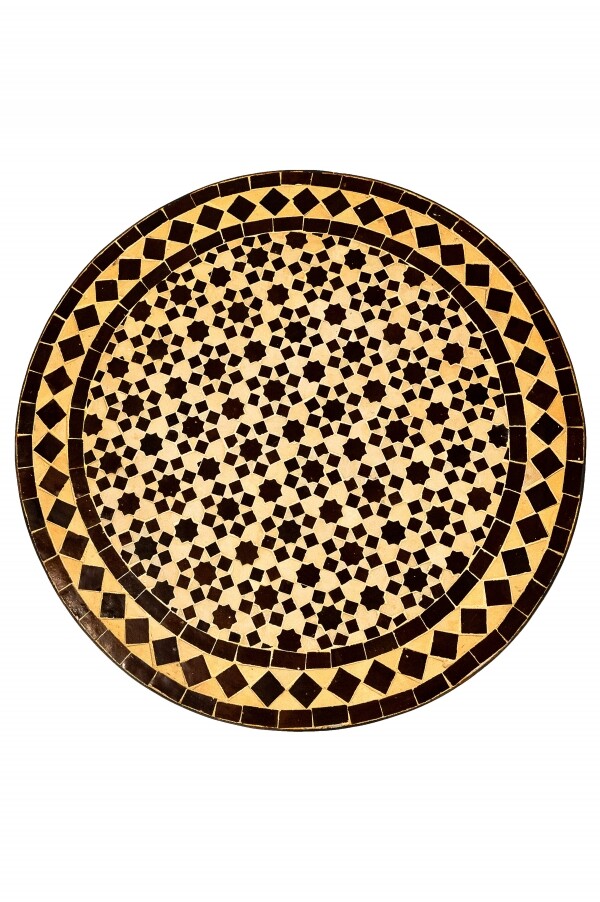 Dalle en mosaïque marocaine Albaicin, brun naturel, &os
