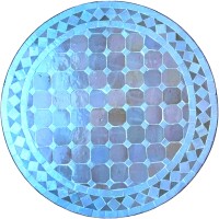 Table en mosaïque marocaine, bleu e 4_2nd